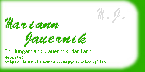 mariann jauernik business card